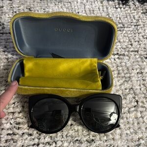 Gucci Black Sunglasses with Yellow Case